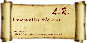 Laczkovits Rózsa névjegykártya