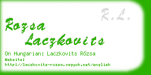 rozsa laczkovits business card