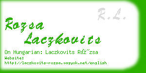 rozsa laczkovits business card